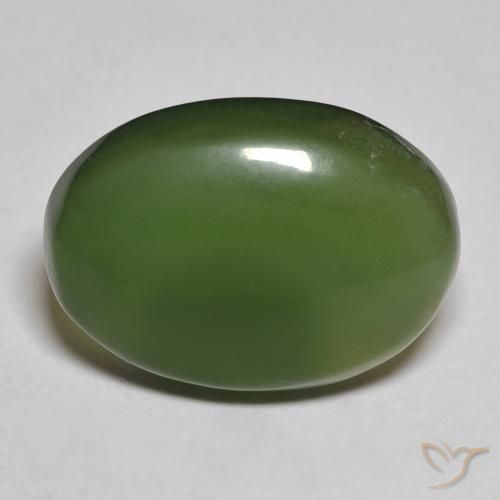 9.27ct Natürlicher dunkelgrün Serpentin, Oval, Lichtdurchlässig