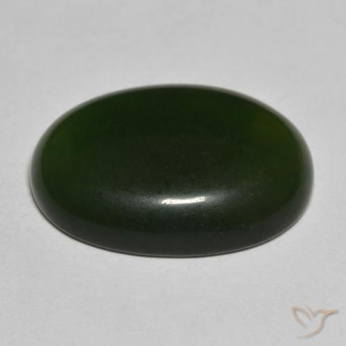 9,17 ctw natürlicher dunkelgrün Serpentin, Oval, Lichtdurchlässig