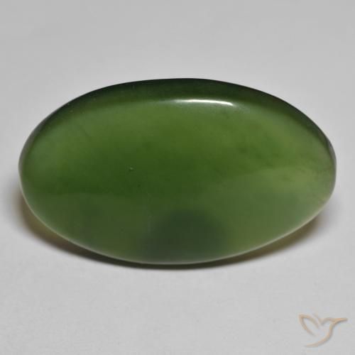 28.03ct Natürlicher Algengrün Serpentin, Oval, Lichtdurchlässig