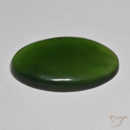 9,17 ctw natürlicher Algengrün Serpentin, Oval, Lichtdurchlässig