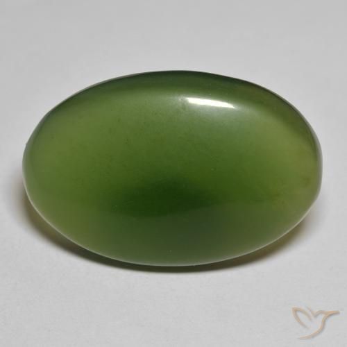 28.19ct Natürlicher dunkelgrün Serpentin, Oval, Lichtdurchlässig