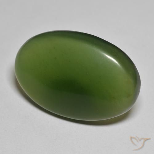 9,17 ctw natürlicher dunkelgrün Serpentin, Oval, Lichtdurchlässig