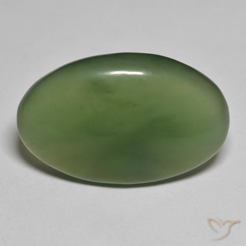 23.11ct Natürlicher dunkelgrün Serpentin, Oval, Lichtdurchlässig