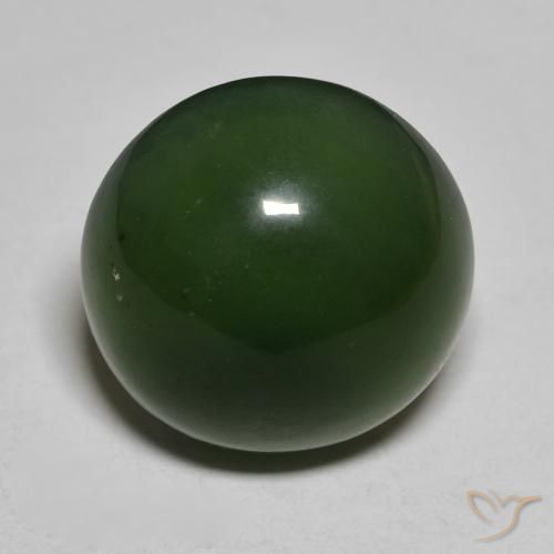 14.95ct Natürlicher dunkelgrün Serpentin, Runden, Lichtdurchlässig
