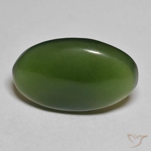 13.52ct Natürlicher Algengrün Serpentin, Oval, Lichtdurchlässig