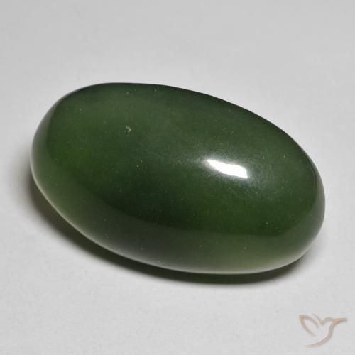 9,17 ctw natürlicher dunkelgrün Serpentin, Oval, Lichtdurchlässig