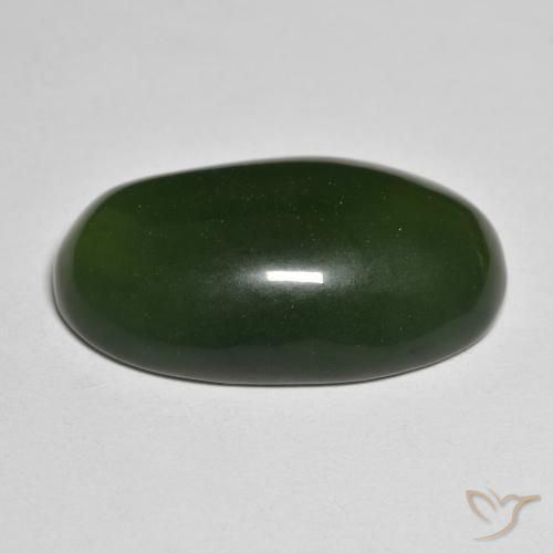 9,17 ctw natürlicher dunkelgrün Serpentin, Oval, Lichtdurchlässig