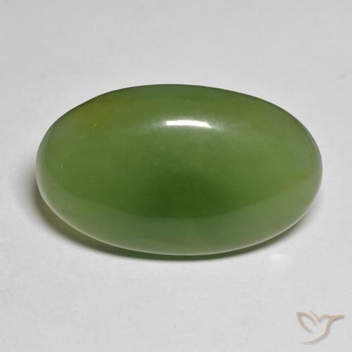 19.17ct Natürlicher Algengrün Serpentin, Oval, Lichtdurchlässig