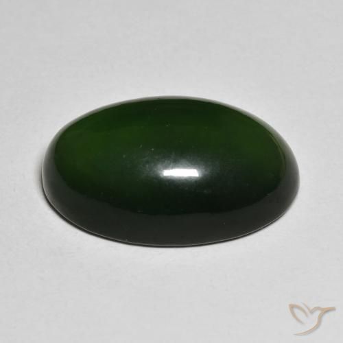 9,17 ctw natürlicher dunkelgrün Serpentin, Oval, Lichtdurchlässig