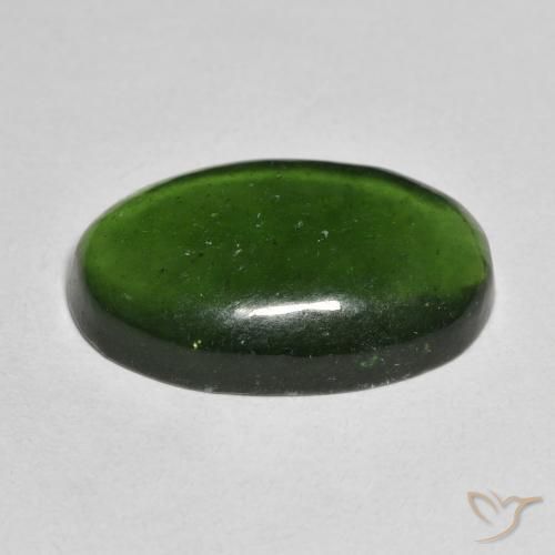 9,17 ctw natürlicher Algengrün Serpentin, Oval, Lichtdurchlässig