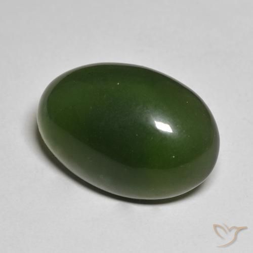 9,17 ctw natürlicher dunkelgrün Serpentin, Oval, Lichtdurchlässig