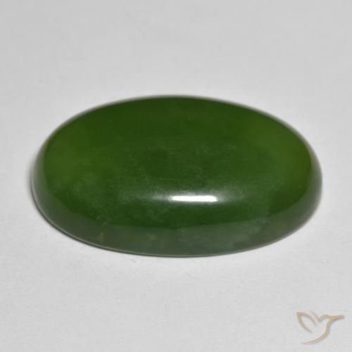 9,17 ctw natürlicher Algengrün Serpentin, Oval, Lichtdurchlässig