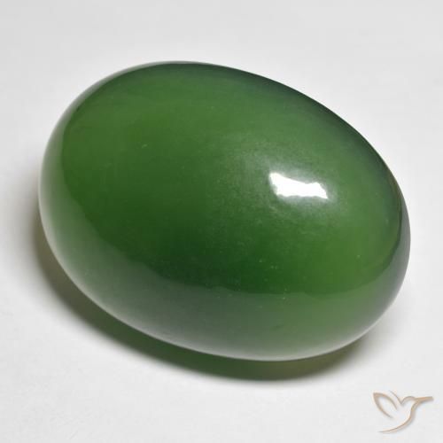 9,17 ctw natürlicher Waldgrün Serpentin, Oval, Lichtdurchlässig
