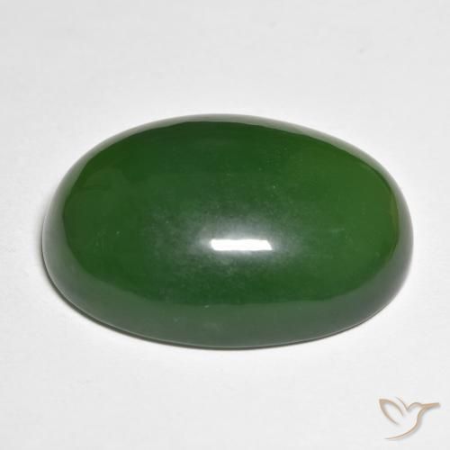 9,17 ctw natürlicher Waldgrün Serpentin, Oval, Lichtdurchlässig