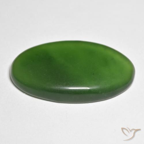 9,17 ctw natürlicher Waldgrün Serpentin, Oval, Lichtdurchlässig