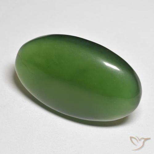 9,17 ctw natürlicher Waldgrün Serpentin, Oval, Lichtdurchlässig