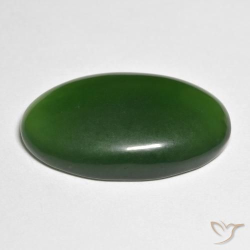 9,17 ctw natürlicher Waldgrün Serpentin, Oval, Lichtdurchlässig