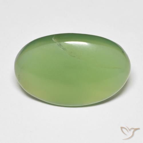 10.29ct Natürlicher Mittelgrün Serpentin, Oval, Lichtdurchlässig