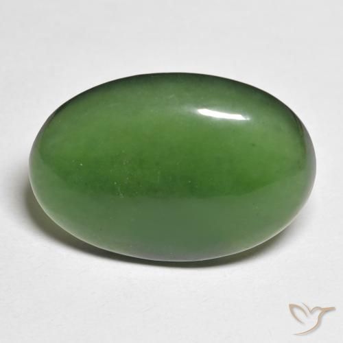 14.72ct Natürlicher Grün Serpentin, Oval, Lichtdurchlässig