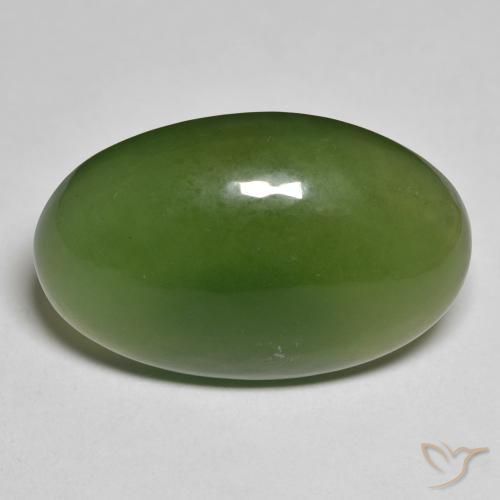 19.27ct Natürlicher Erdiges Grün Serpentin, Oval, Lichtdurchlässig