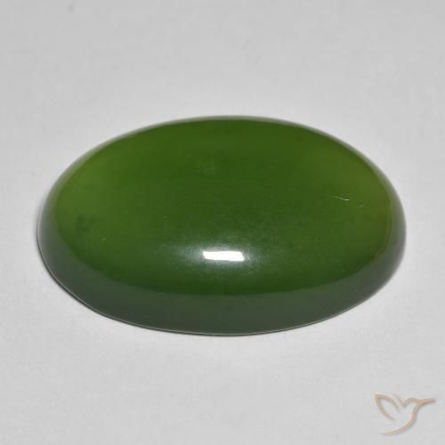 9,17 ctw natürlicher dunkelgrün Serpentin, Oval, Lichtdurchlässig
