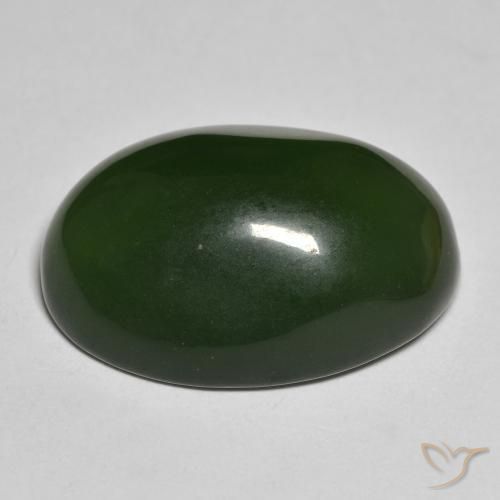 9,17 ctw natürlicher Algengrün Serpentin, Oval, Lichtdurchlässig