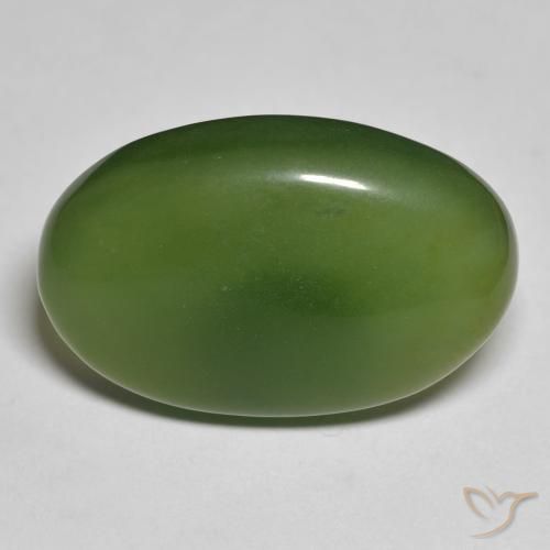 19.76ct Natürlicher Erdiges Grün Serpentin, Oval, Lichtdurchlässig