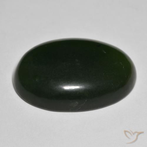 9,17 ctw natürlicher dunkelgrün Serpentin, Oval, Lichtdurchlässig
