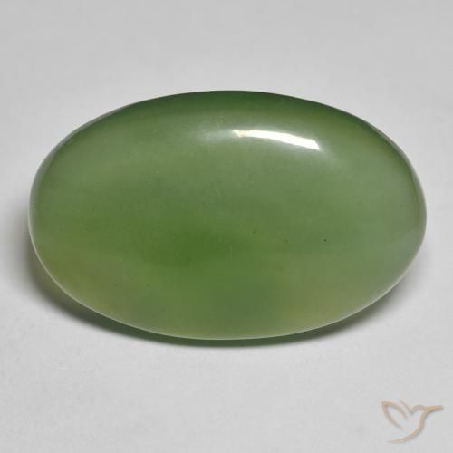 22.18ct Natürlicher Erdiges Grün Serpentin, Oval, Lichtdurchlässig