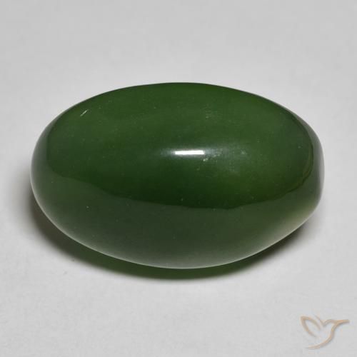 16.53ct Natürlicher Algengrün Serpentin, Oval, Lichtdurchlässig