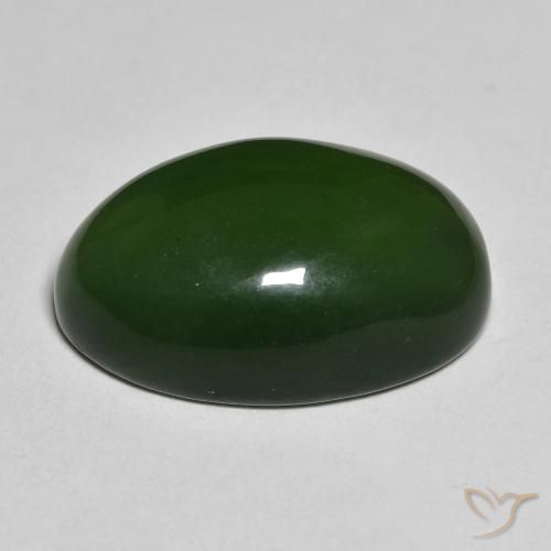 9,17 ctw natürlicher Algengrün Serpentin, Oval, Lichtdurchlässig