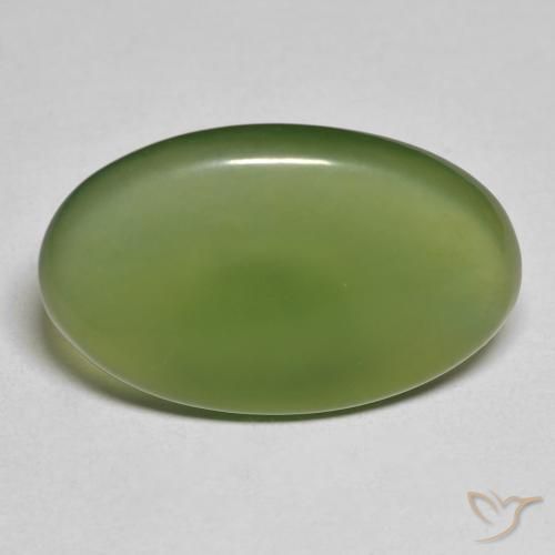 11.43ct Natürlicher dunkelgrün Serpentin, Oval, Lichtdurchlässig