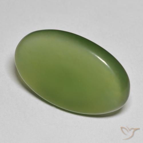 9,17 ctw natürlicher dunkelgrün Serpentin, Oval, Lichtdurchlässig