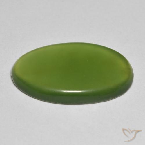 9,17 ctw natürlicher dunkelgrün Serpentin, Oval, Lichtdurchlässig