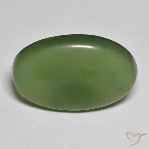 13.43ct Natürlicher dunkelgrün Serpentin, Oval, Lichtdurchlässig