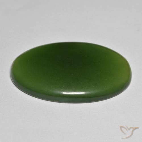 9,17 ctw natürlicher dunkelgrün Serpentin, Oval, Lichtdurchlässig