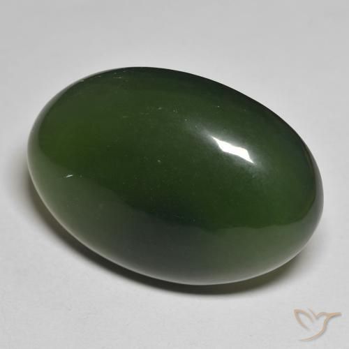 9,17 ctw natürlicher dunkelgrün Serpentin, Oval, Lichtdurchlässig
