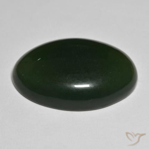 9,17 ctw natürlicher dunkelgrün Serpentin, Oval, Lichtdurchlässig