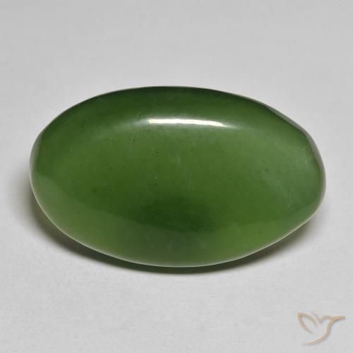 22.15ct Natürlicher Algengrün Serpentin, Oval, Lichtdurchlässig