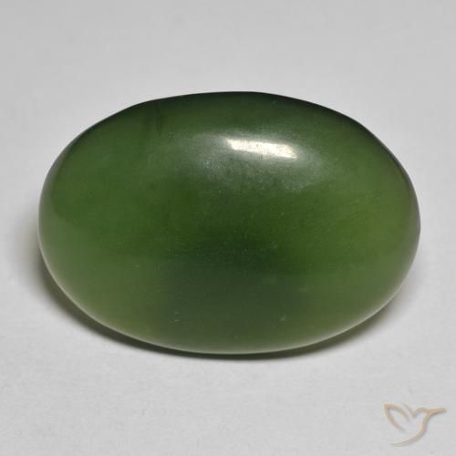 20.84ct Natürlicher dunkelgrün Serpentin, Oval, Lichtdurchlässig