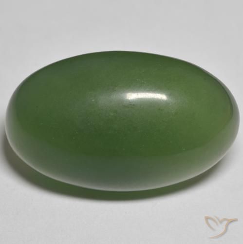 27.23ct Natürlicher dunkelgrün Serpentin, Oval, Lichtdurchlässig