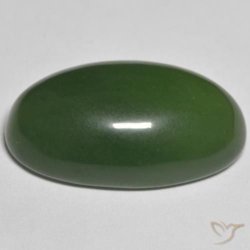 9,17 ctw natürlicher dunkelgrün Serpentin, Oval, Lichtdurchlässig