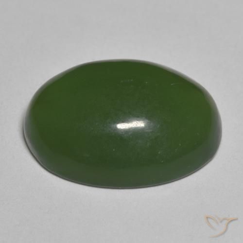 9,17 ctw natürlicher Algengrün Serpentin, Oval, Lichtdurchlässig