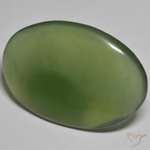 9,17 ctw natürlicher dunkelgrün Serpentin, Oval, Lichtdurchlässig