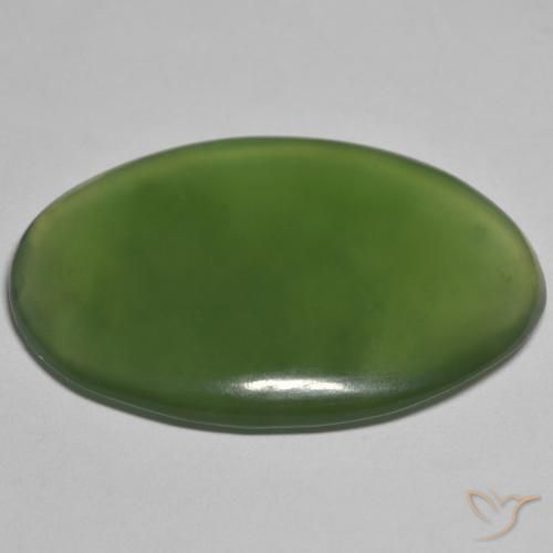 9,17 ctw natürlicher dunkelgrün Serpentin, Oval, Lichtdurchlässig