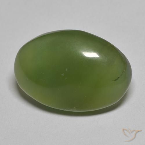 9,17 ctw natürlicher dunkelgrün Serpentin, Oval, Lichtdurchlässig