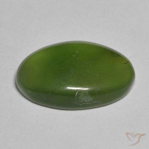 9,17 ctw natürlicher dunkelgrün Serpentin, Oval, Lichtdurchlässig