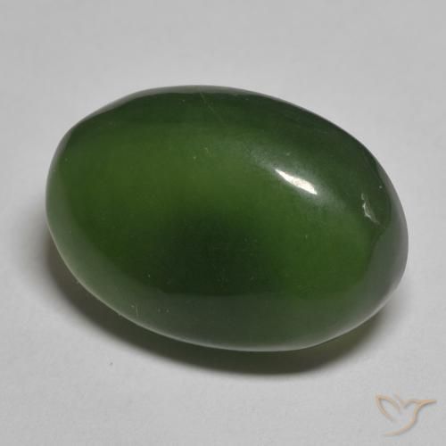 9,17 ctw natürlicher dunkelgrün Serpentin, Oval, Lichtdurchlässig