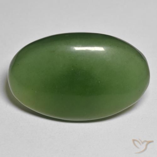 30.23ct Natürlicher dunkelgrün Serpentin, Oval, Lichtdurchlässig