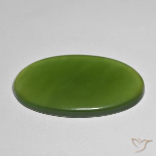 9,17 ctw natürlicher dunkelgrün Serpentin, Oval, Lichtdurchlässig
